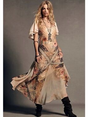 chinese dress ladies Free People Women's Juno Maxi Dress, Guava Combo, Pink, Stripe, S at Amazon  Women's Clothing store